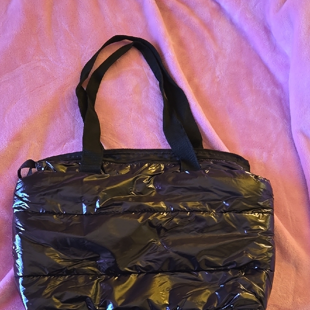 Black Quilted Tote Bag